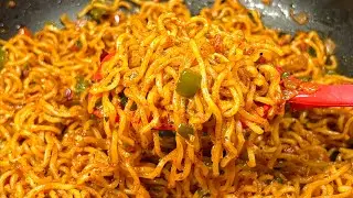 Chilli Garlic Maggi | Korean Style Chilli Garlic Maggi | Spicy Garlic Noodles