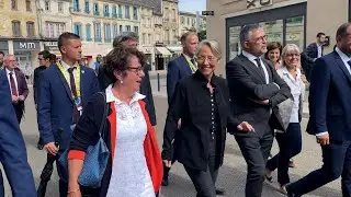 E. Borne en visite &agrave; Bar-le-Duc pour le Tour de France F&eacute;minin