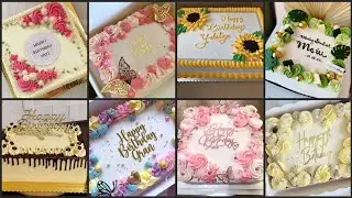 Square/Rectangle Shape Cake Decoration ideas 2024 || Best Square Shape Cake Design/Square Cakes