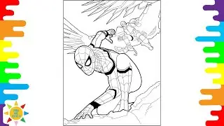 EPIC SPIDERMAN Coloring Pages, AVENGERS Coloring Pages,  Draw and Color TV