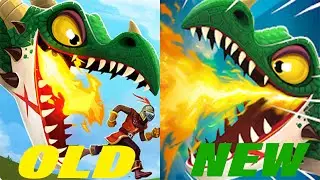 Hungry Dragon - FIRST VERSION VS LAST VERSION  - All 24 Dragons Unlocked