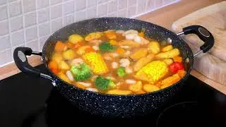 Mixed Vegetable Soup Recipe | Healthy Vegetarian Soup | Mix Veg Soup | Chef Ricardo Cooking