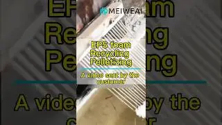 A video sent by the customer. EPS foam recycling pelletizing production line. #Meiweai #EPS #Foam