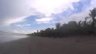 Trip down an uninhabited beach