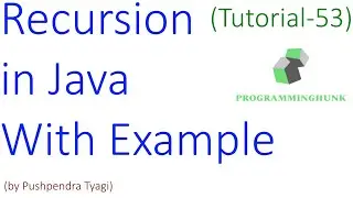 Recursion with java | Factorial with recursion in java example | Tutorial-53 | latest