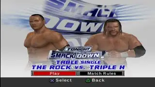 WWE SmackDown vs Raw 2007 - The Rock vs Triple H (Table Match)
