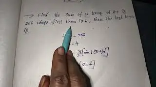 Finding the last term when they given first term and sum of n terms....#mathematics#ap#sn#lastterm#a