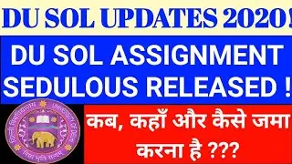 DU SOL & NCWEB ASSIGNMENT CALENDAR RELEASED! DU SOL 1st, 2nd YEAR ASSIGNMENT CALENDAR RELEASED!