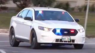 3 Winnipeg Police Cars HAULING to High Priority Call