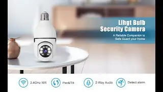 CURUK 360 Degree Wireless WiFi Light Bulb Camera Security Camera