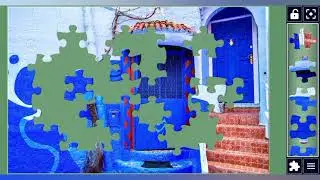 Amazing Street in the Blue City of Chefchaouen, Morocco 🧩//jigsaw puzzle game 🧩//@jigsawpuzzle45