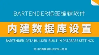 Bartender data builder built-in database settings #bartender  #database  #builder
