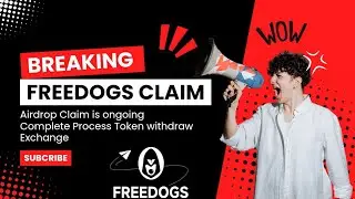 FreeDogs Airdrop claim | Exchange Withdraw |  Gate. io withdraw full process | 0 gas fee | freeDogs