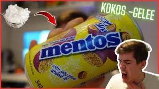 Mentos Getränk mit GELEE-STÜCKCHEN - Mentos Tropical Mix / Geschmackstest + Exen