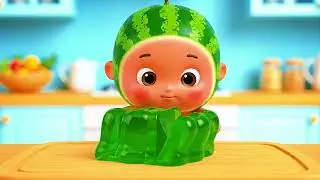 A Cute 3D Fruit Baby Cutting Jelly Into Slices.  ASMR SUPER RELAXING SCENES.