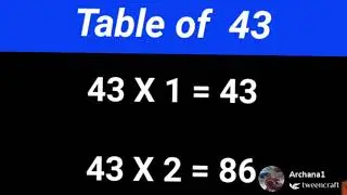 Multiplication Table of 43 and 44.
