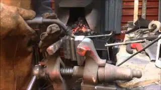 Union Forge   Forge welding Damascus  part 2   1 11 2015