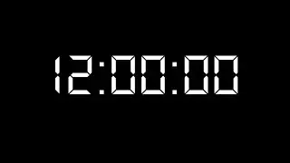12 Hour Countdown Timer | Black Screen No Ads | Study, Focus, Workout, Sleep