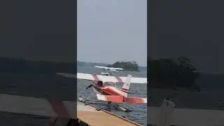 Slipping into Monday, flying an extreme forward slip in a Super Cub floatplane / seaplane!