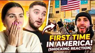 Brits React to British Guy's First Time in the USA!🇺🇸