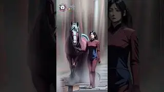 Girl walking with the Horse | ai animation video | Toonify | Cartoon | Shorts #ai #shorts #horse