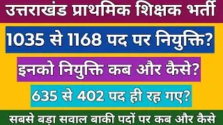Uttarakhand Primary Teachers vacancy|  उत्तराखंड प्राथमिक शिक्षक भर्ती | PRT Teachers Vacancy