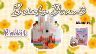 Tutorial Bricks Donat Rabbit Kode W2602-05 | How To Build Bricks Donut Rabbit
