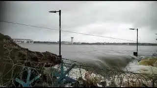 Nedumbassery Airport flooded in kerala floods.. Water flows after breaking wall of airport