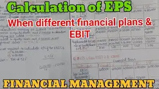 Calculation of EPS Financing Decisions Financial Management BCOM