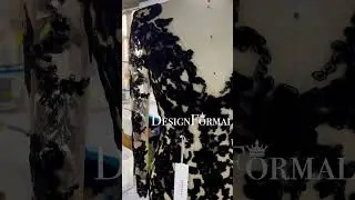 Sexy See-through Designer Black Lace Mermaid Long Sleeve Prom Dress #promdress #promo #black #lace