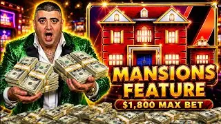 Once In A LIFETIME $1,800 Max Bet Mansion Bonus On Huff N Even More Puff 