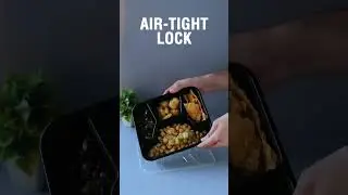 4 Portion Tray Black | Disposable Container | Takeaway Boxes