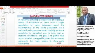 SAMPLING TECHNIQUES By Dr. Olayinka AGUNLOYE