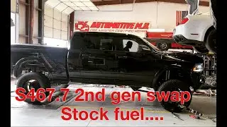 6.7 CUMMINS S467.7 2ND GEN SWAP DYNO RUN (stock fuel)...