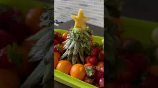 🎄✨ Decorate your holiday fruit platter with a DIY Christmas tree! 🍍Details in comments.
