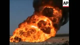 Gas pipeline on fire after attack