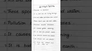 10 Lines on Pollution/ Essay on Pollution/ 10 Lines Essay on Pollution