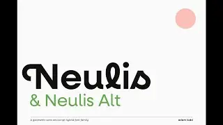 Neulis Font Family | Unlock Creative Expression with Geometric Sans Serif Fonts
