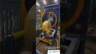 SS SLIT COIL WRAPPING MACHINE FOR COLD ROLLED COILS / STEEL COIL PACKING MACHINE