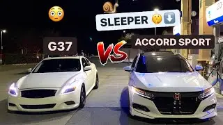 SLEEPER HONDA ACCORD ХОЧЕТ УЧАСТВОВАТЬ В ГОНКАХ С МОИМ G37 😳 *G37 ПРОТИВ ACCORD SPORT* 🔥