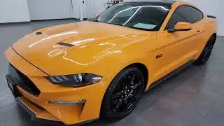 2019 FORD MUSTANG GT PREMIUM 6 SPEED ORANGE FURY TRICOAT 4K WALKAROUND 13766Z SOLD!