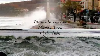 Grande mar&eacute;e &agrave; Hendaye Marea viva en Hendaya High tide in Hendaye (14/12/2020) [1/3]