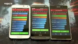 HTC One M8 vs Samsung Galaxy S5 vs Sony Xperia Z2 - AnTuTu benchmark