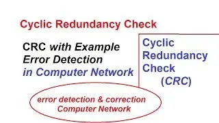 Cyclic Redundancy Check(CRC) for Error Detection | Computer Network Series by Gate TaLkS