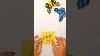 Emoji Magic Card Tutorial | Emoji Face Changer  #shorts #papercraft #emoji #diy
