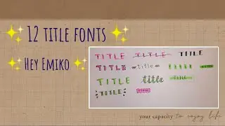 ✨12 title/header fonts✨