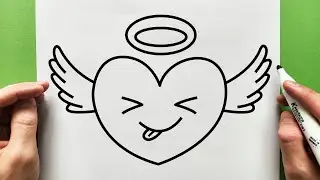C&oacute;mo Dibujar un Coraz&oacute;n Lindo con Alas #dibujo