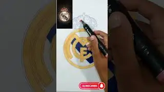 🎨 Drawing the Real Madrid Logo in 8 Seconds! ⚽🔥