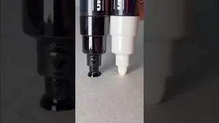 Activating Black and White Paint Markers! 😌✨🎨 Satisfying or Not?! 🤔 #artsupplies #asmr