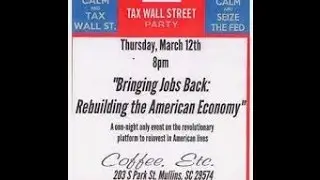 Eric Metts and Dylan Shelton of the Tax Wall Street Party Speaking at Coffee Etc in Mullins SC